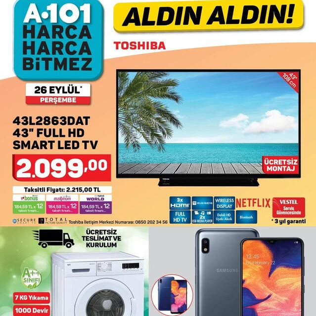 A101 26 Eylül Aktüel ürünler kataloğu 2019!