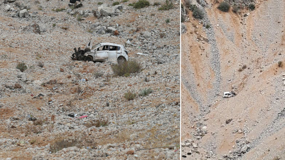 150 metre yuvarlanan araçtan sağ çıktılar!