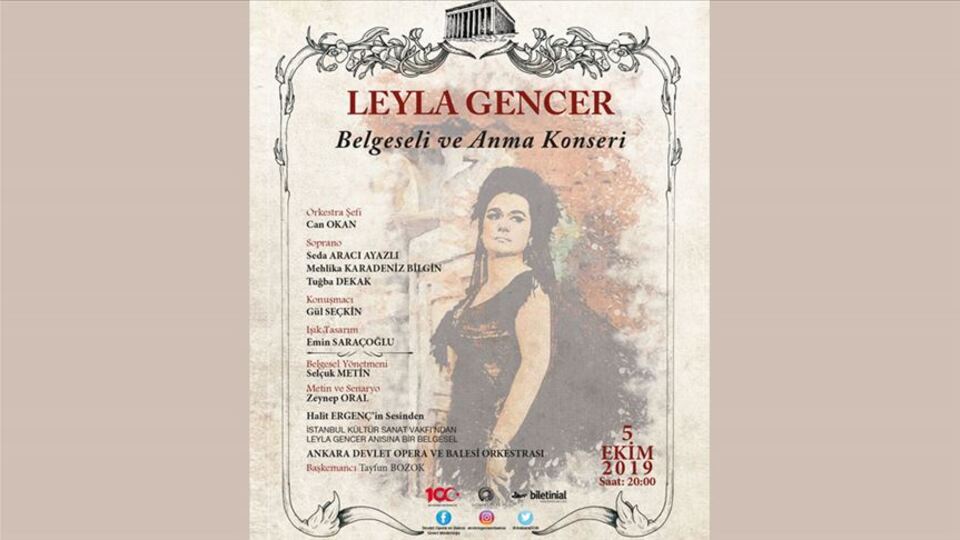 Sezonu 'Leyla Gencer'i anarak açıyor