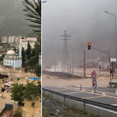 Artvin'in Borçka ilçesinde sel!