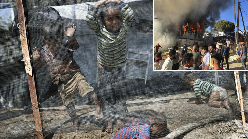 Mülteci kampı değil! Moria Cehennemi!