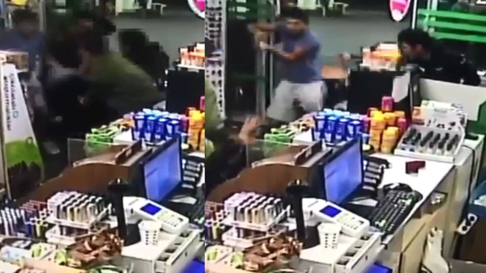 Benzin istasyonunda dehşet anları! Çalışanlar nasıl kaçacağını şaşırdı