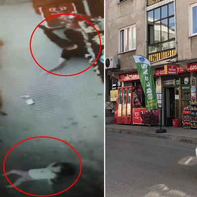 Kaldırımdaki bebeğe çarptı!