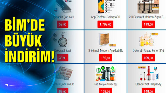 BİM 18 Ekim Aktüel ürünler kataloğu