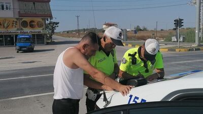 Polise sabır testi gibi sürücü!