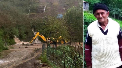 Menfezi açmaya çalışırken sele kapılmış!