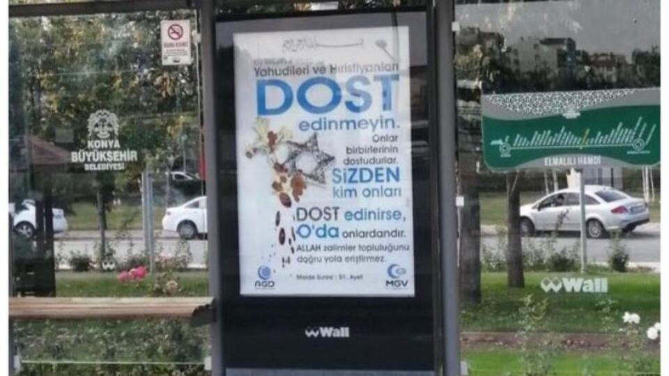 Tartışılan afiş kaldırıldı!