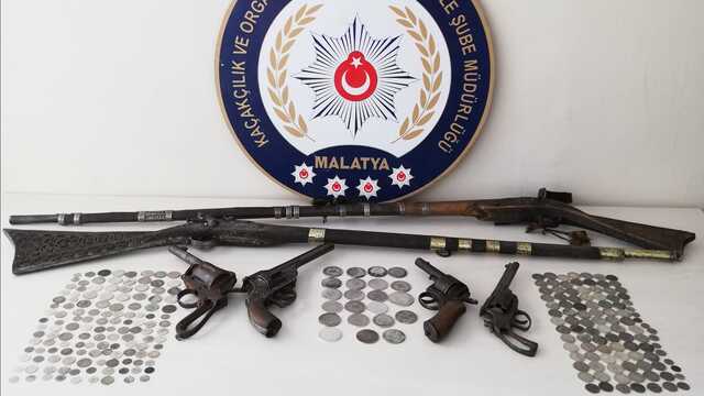Malatya'da 254 adet sikke ele geçirildi