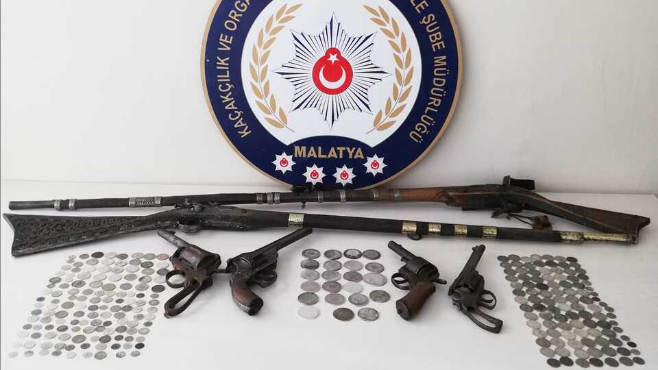 Malatya'da 254 adet sikke ele geçirildi