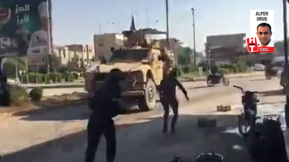 "PKK yandaşları ABD askerini taşladı!