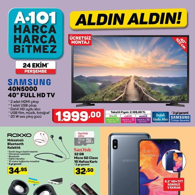 24 Ekim A101 aktüel ürünler kataloğu