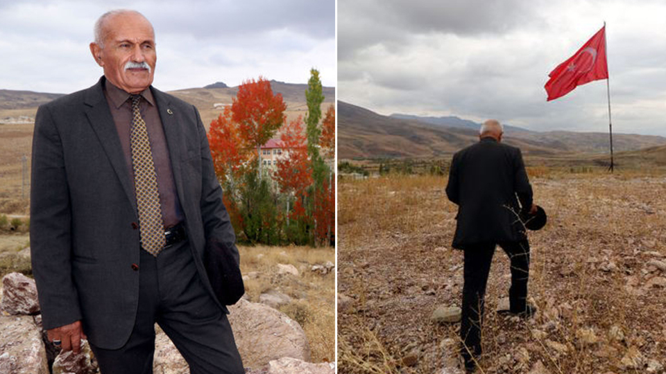 Tehditlere rağmen 35 yıldır Türk bayrağını dalgalandırıyor!