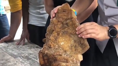 Sahilde yürürken 'yüzen altın' buldu