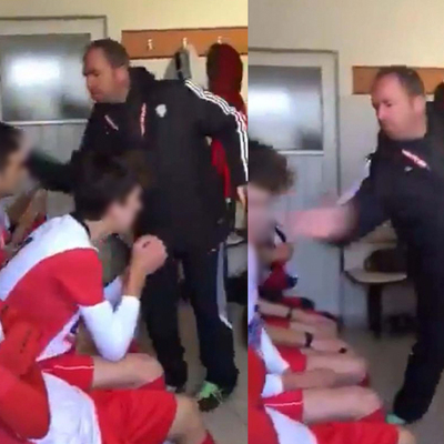 Futbolcularını tokatlayan antrenöre ceza