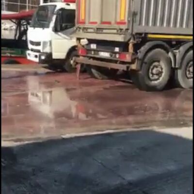 Denize kamyonla atık boşaltırken yakalandı