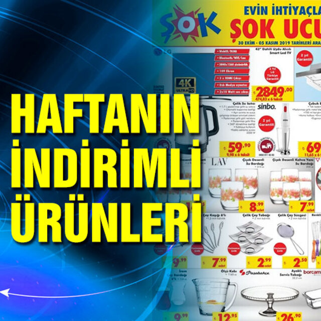ŞOK'taki indirimli ürünler neler?