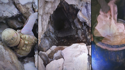 Mağarada el yapımı patlayıcı bulundu