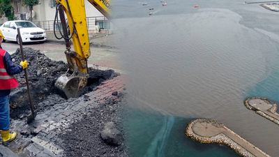 Boğaz'a çamur aktı, Avcılar'da yol çöktü