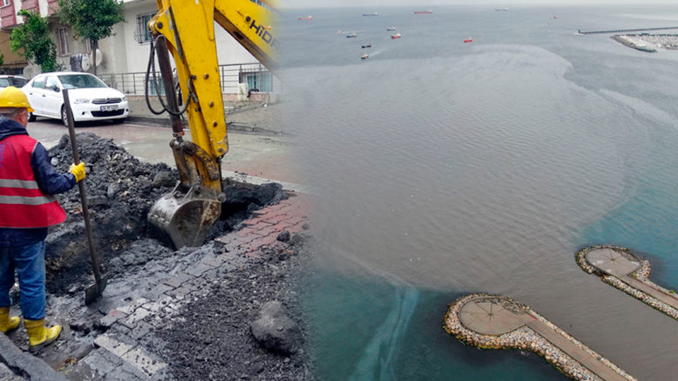 Boğaz'a çamur aktı, Avcılar'da yol çöktü