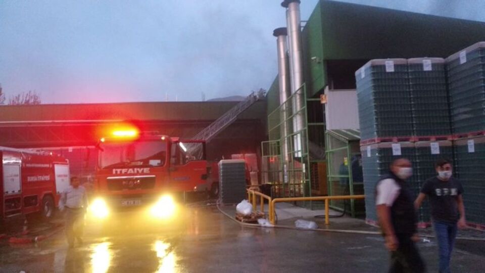 Bursa'da fabrika yangını