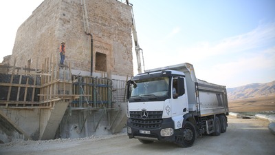 Tarihi Hasankeyf Kalesi güçlendiriliyor
