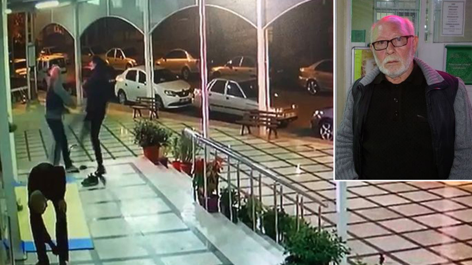 Camiden çıktığı an! Yaşlı adama kiracı dayağı!