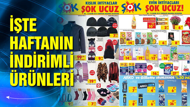 ŞOK'taki indirimli ürünler neler?