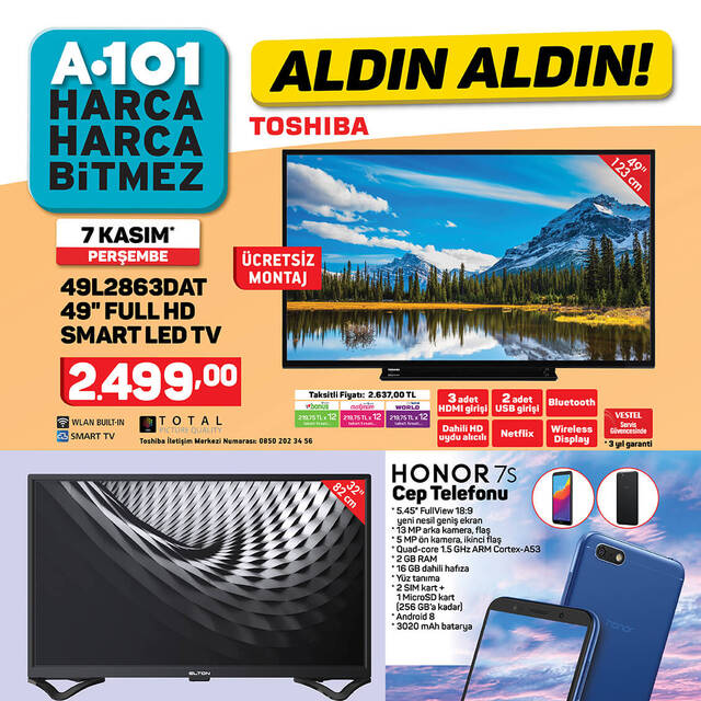 A101 7 Kasım aktüel ürünler