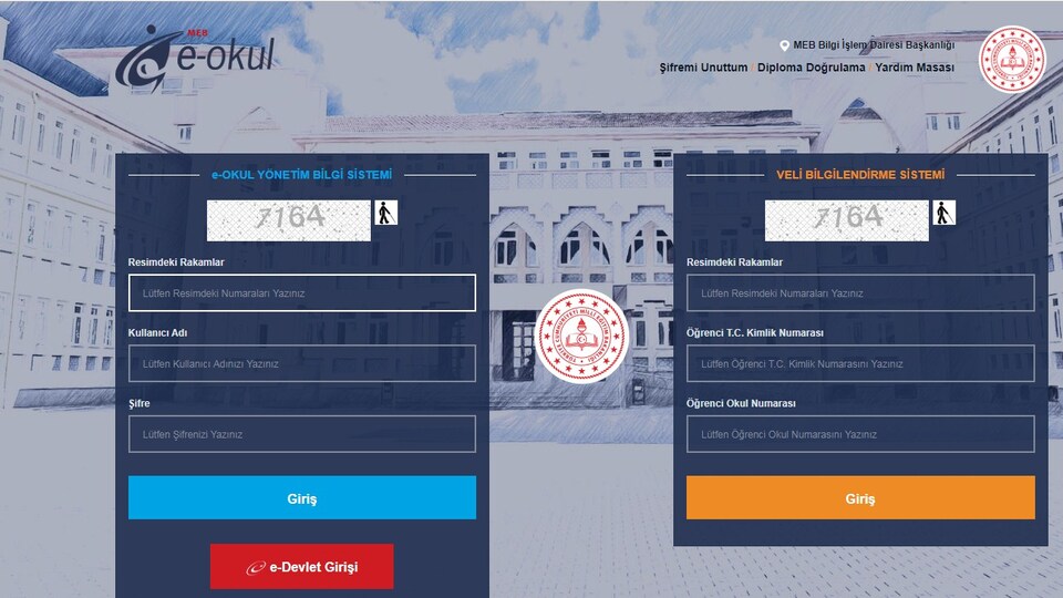 E okul ile öğrenci notu öğrenme işlemi