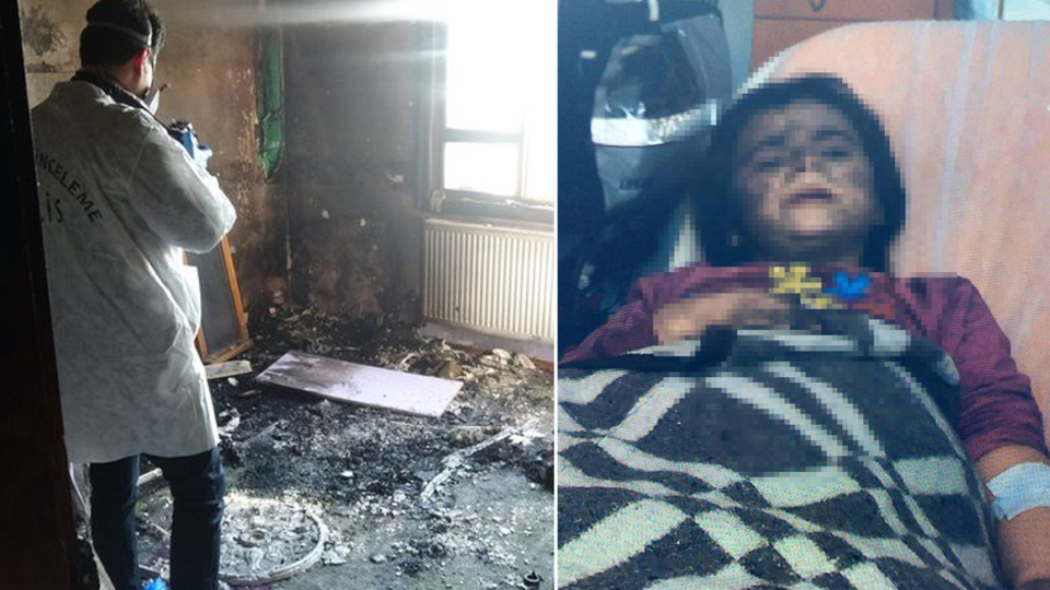 Şerife'yi alevlerden komşuları kurtardı!