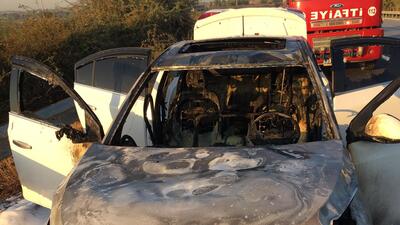 Tarsus TEM'de seyir halindeki araçta yangın