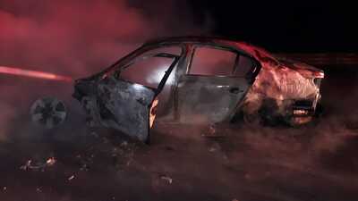 TEM'de lüks araç alev alev yandı