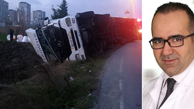 Bisiklete binerken üzerine TIR devrildi!