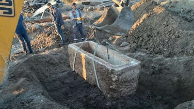 Yol yapım çalışmasında bulundu!