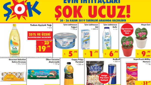 ŞOK 20 Kasım 2019 Aktüel ürünler