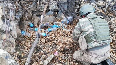 Cephanelik yanında kemik parçaları!