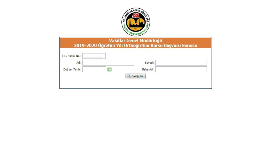 Vakıflar Genel Müdürlüğü burs sonuçları