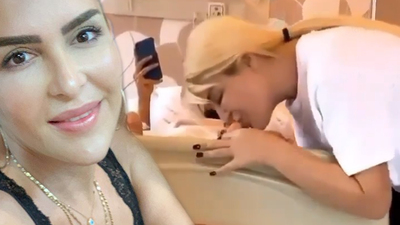 "Lokum" diyerek ayak parmaklarını öptü