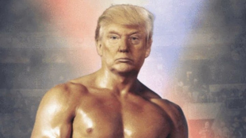 Trump'tan İtalyan aygırı Rocky pozu!