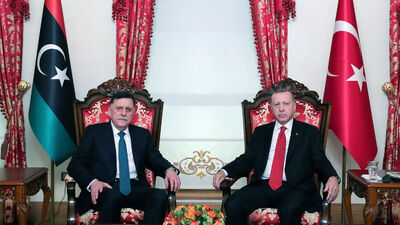 Cumhurbaşkanı Erdoğan, Sarraj'ı kabul etti