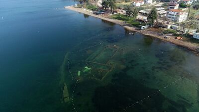 Sular çekilince ortaya çıktı