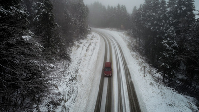 Hem sağanak hem kar!