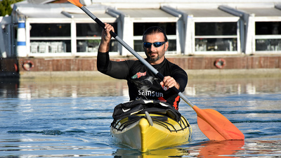 'Karga Kahraman'ın kano keyfi