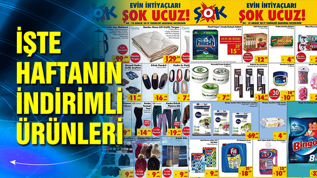 ŞOK'taki indirimli ürünler neler?
