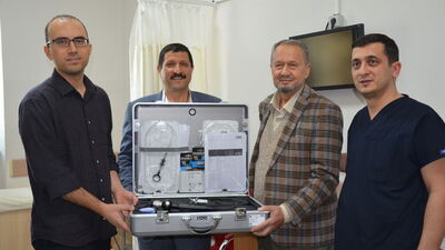 Tıbbi cihaz bağışlarıyla hastaneyi donattı