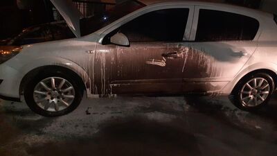 Sobayı tutuştururken otomobili yaktı!