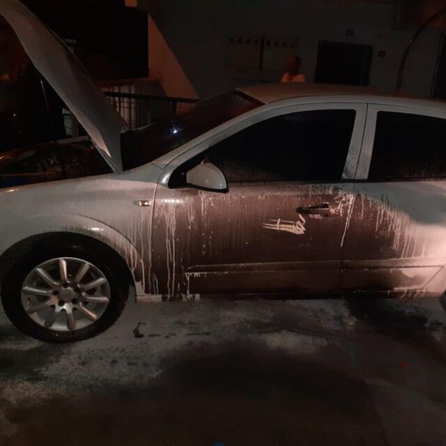Sobayı tutuştururken otomobili yaktı!