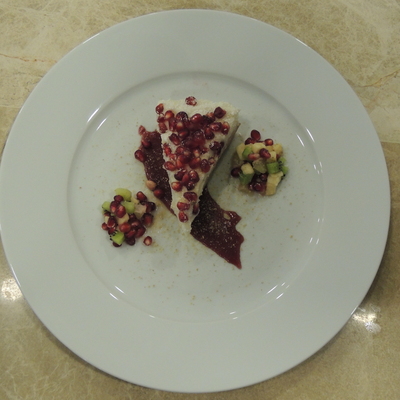 Narlı muhallebili pasta