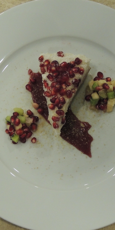 Narlı muhallebili pasta