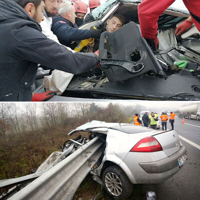 Bu araçtan sağ çıktılar! Bunun adı: Mucize!